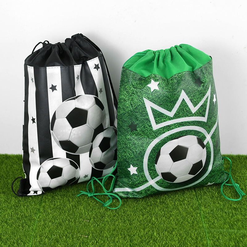 Party Games No Supplies - Soccer Party Non-woven Drawstring Bags Gift