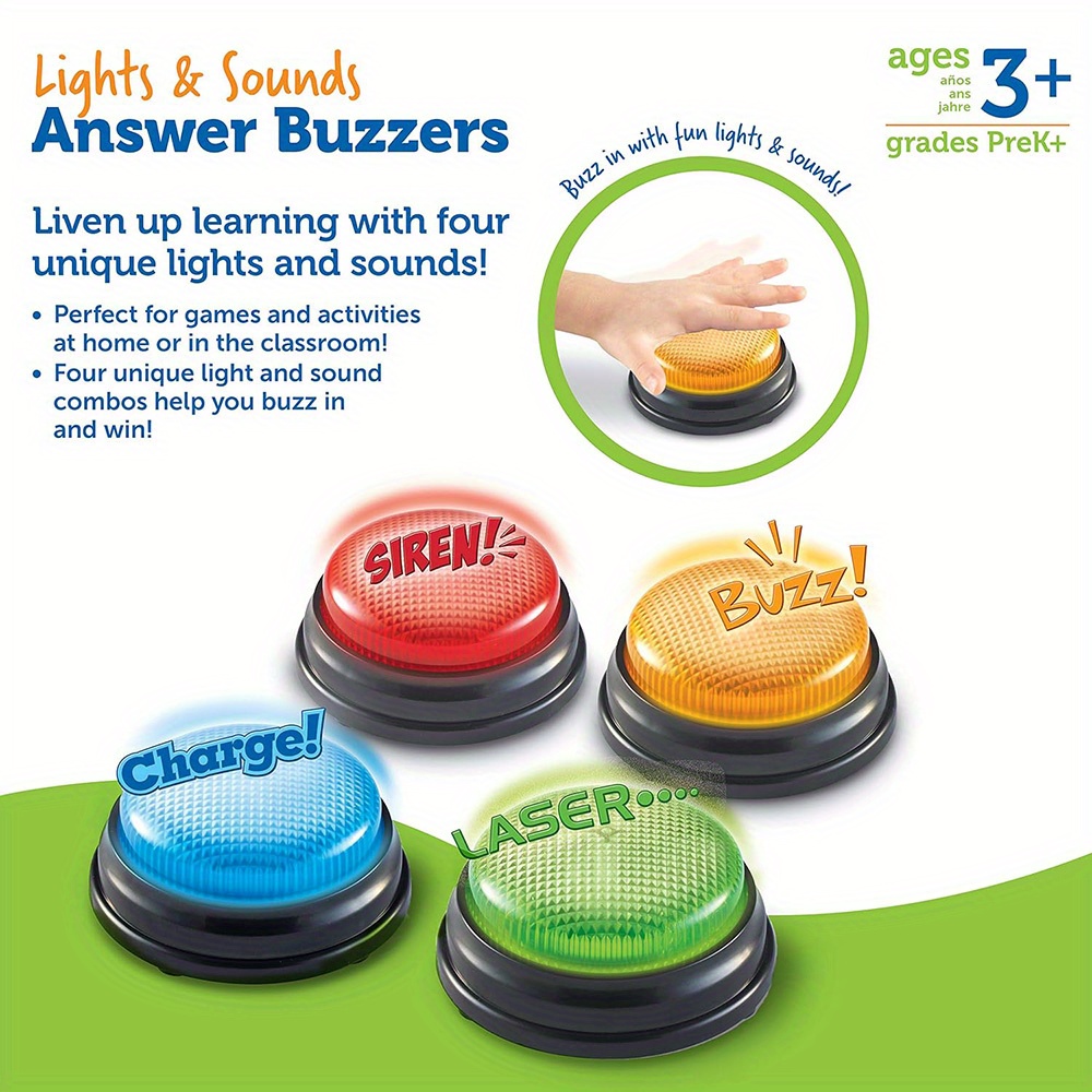 4pcs Lights and Sounds Buzzers - Party Family Games のレビューと価格