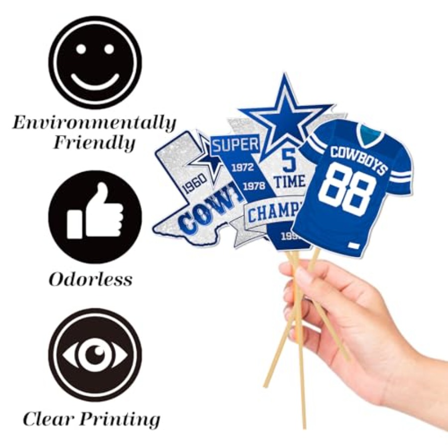 Cowboy Football Photo Booth Pr - Party Games No Supplies のレビューと価格