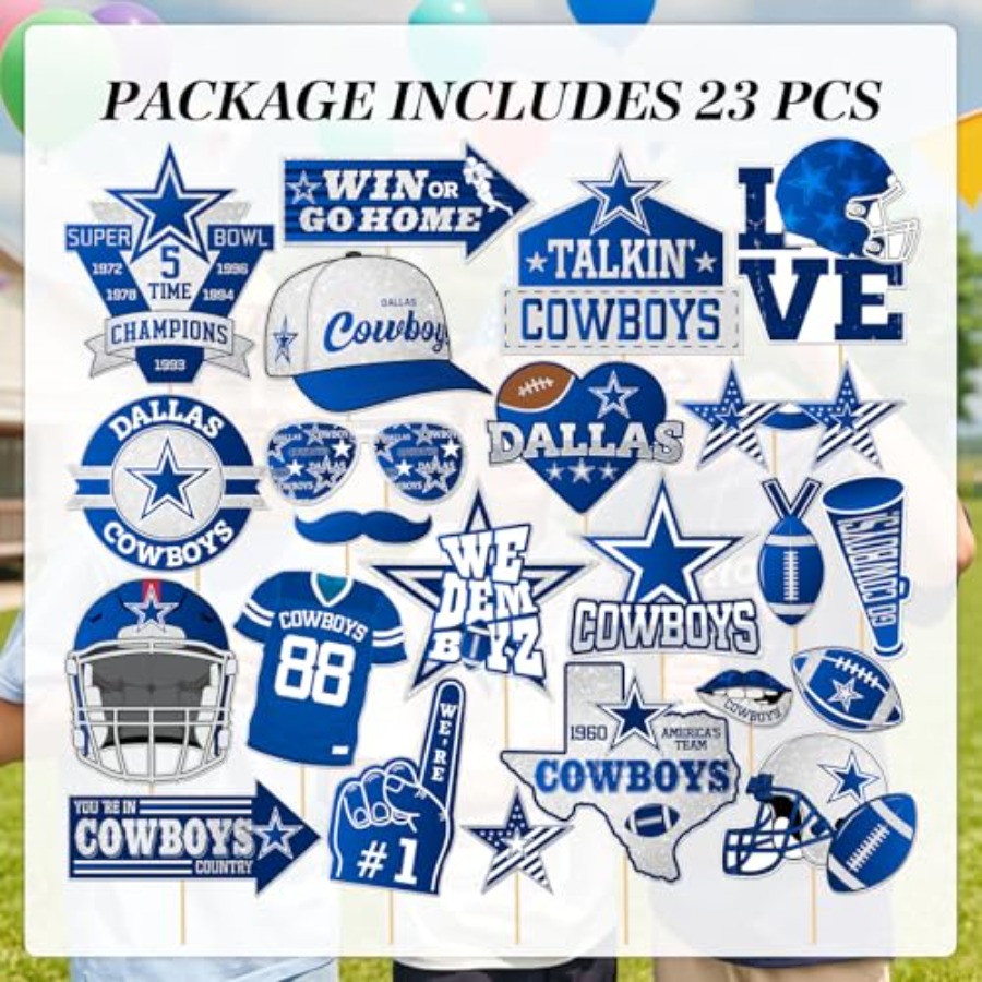 Cowboy Football Photo Booth Pr - Party Games No Supplies のレビューと価格