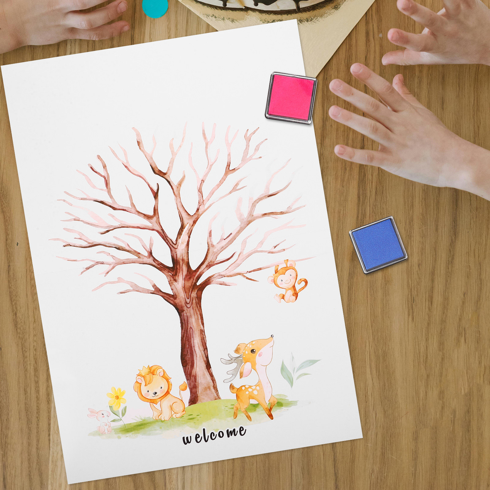 1Set Fingerprint Tree Guest Bo - Book Party Games のレビューと価格