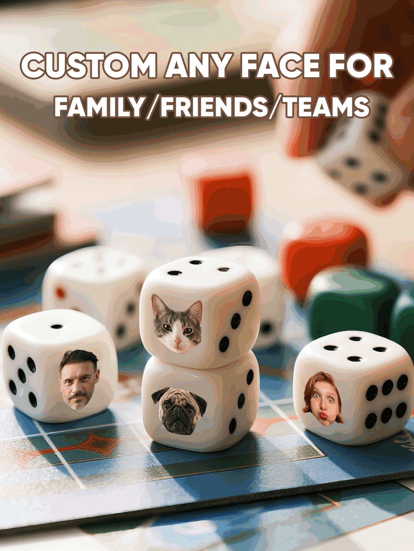 Custom Face Dice Personalized  - Party Games Graduation のレビューと価格