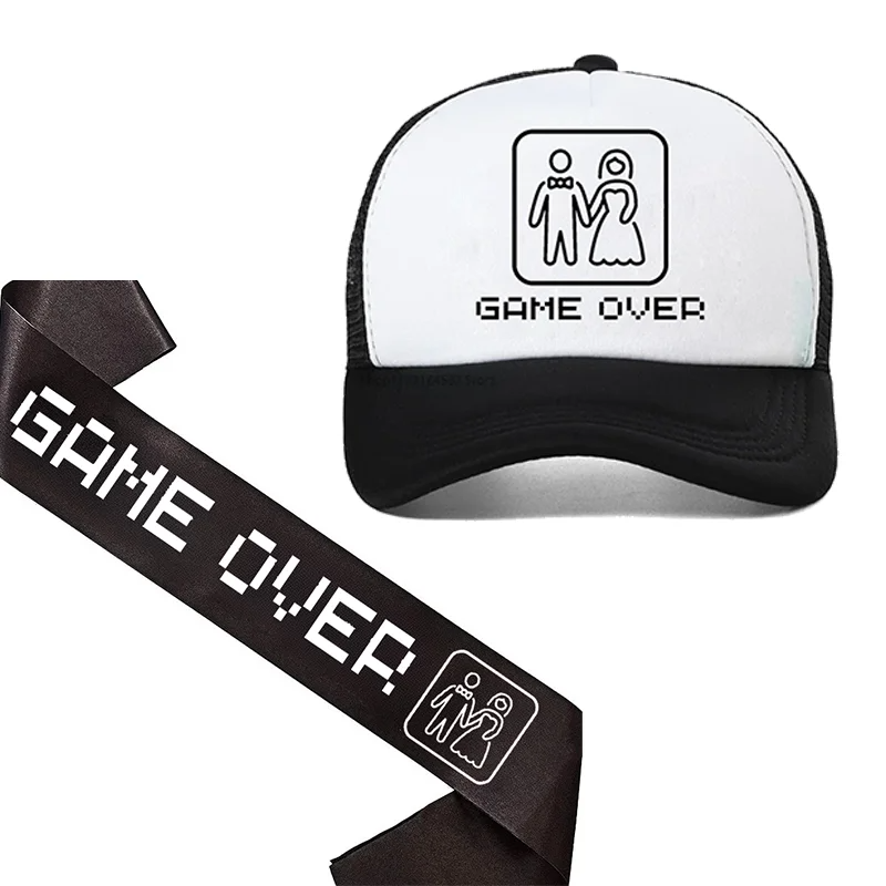Groom To Be Sash Game Over Hat - Party Games Bachelorette のレビューと価格