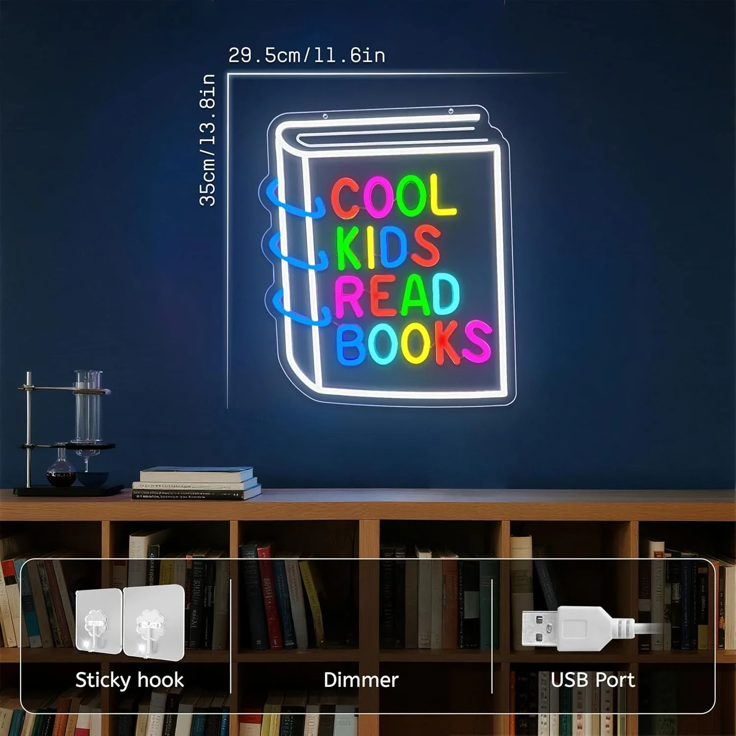 Cool Kids Read Books Neon Sign - Book Party Games のレビューと価格