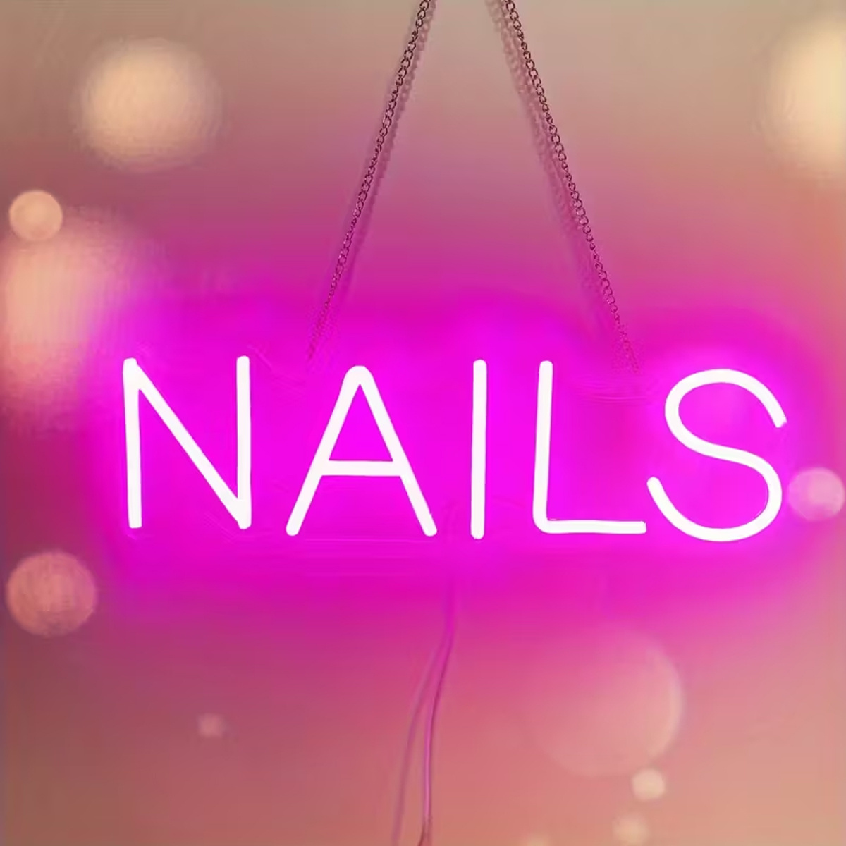 Nails LED Neon Light Sign, Pre - Party Games Graduation Ideas のレビューと価格