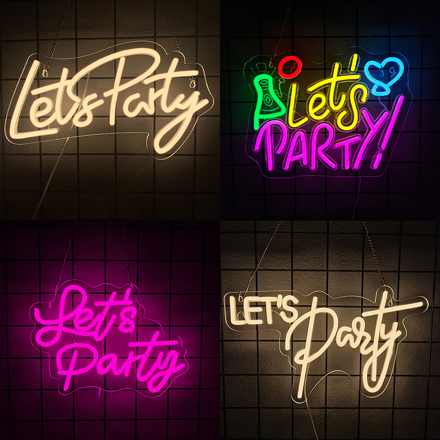 Let'S Party Series Neon Sign F - Party Games Bachelorette のレビューと価格