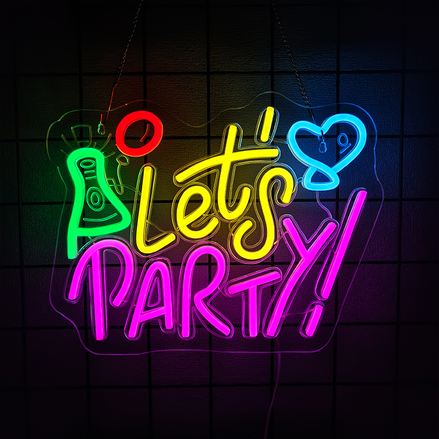 Let'S Party Series Neon Sign F - Party Games Bachelorette のレビューと価格