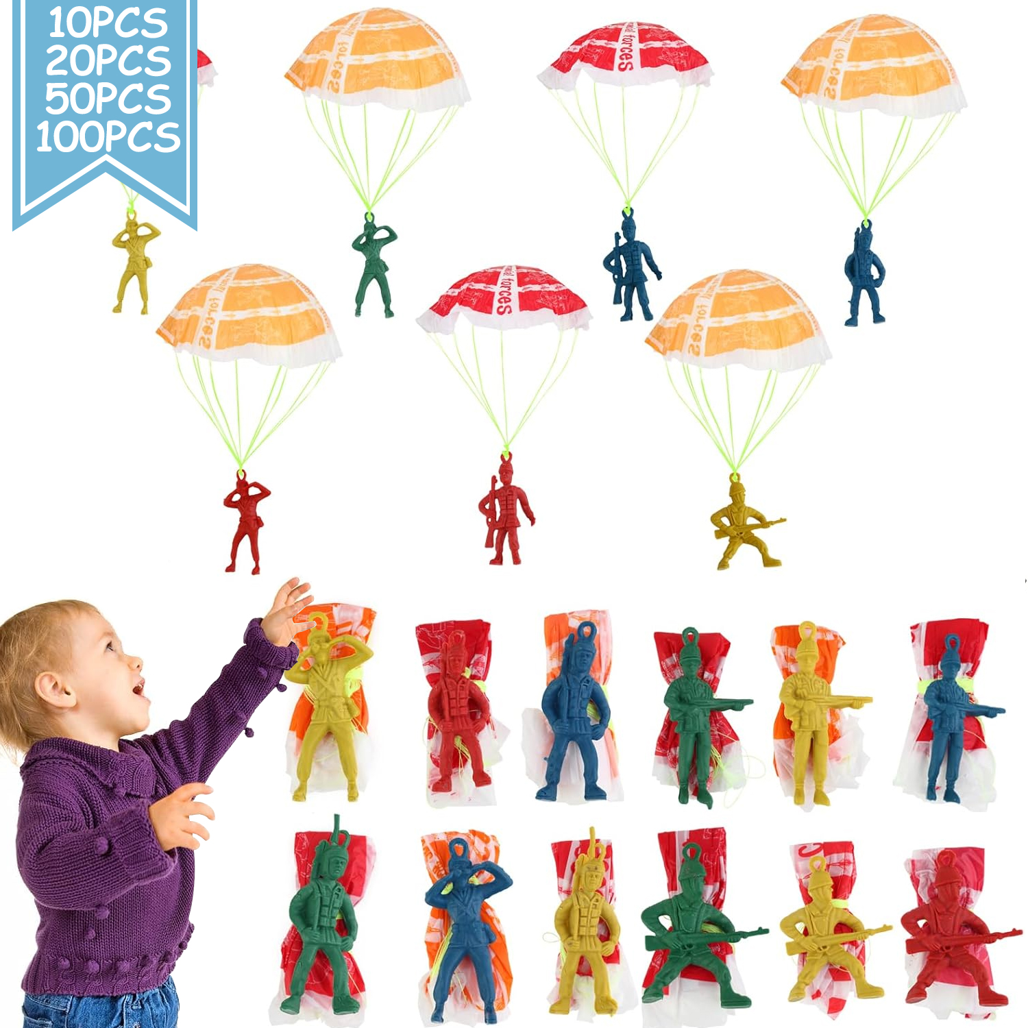 10/100pcs Parachute Toys for K - Party Games Graduation Ideas のレビューと価格