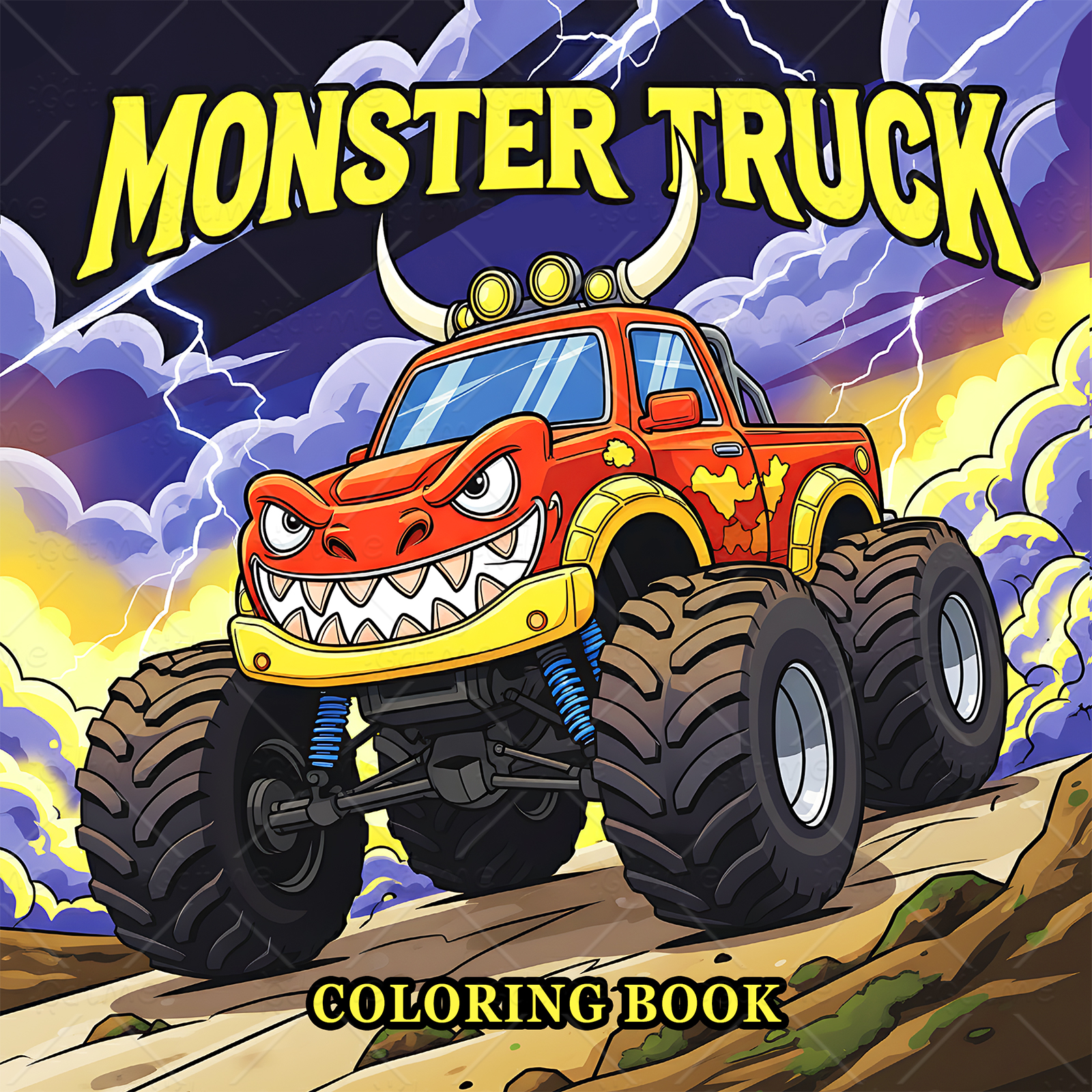 MONSTER TRUCK Coloring Book fo - Book Party Games のレビューと価格