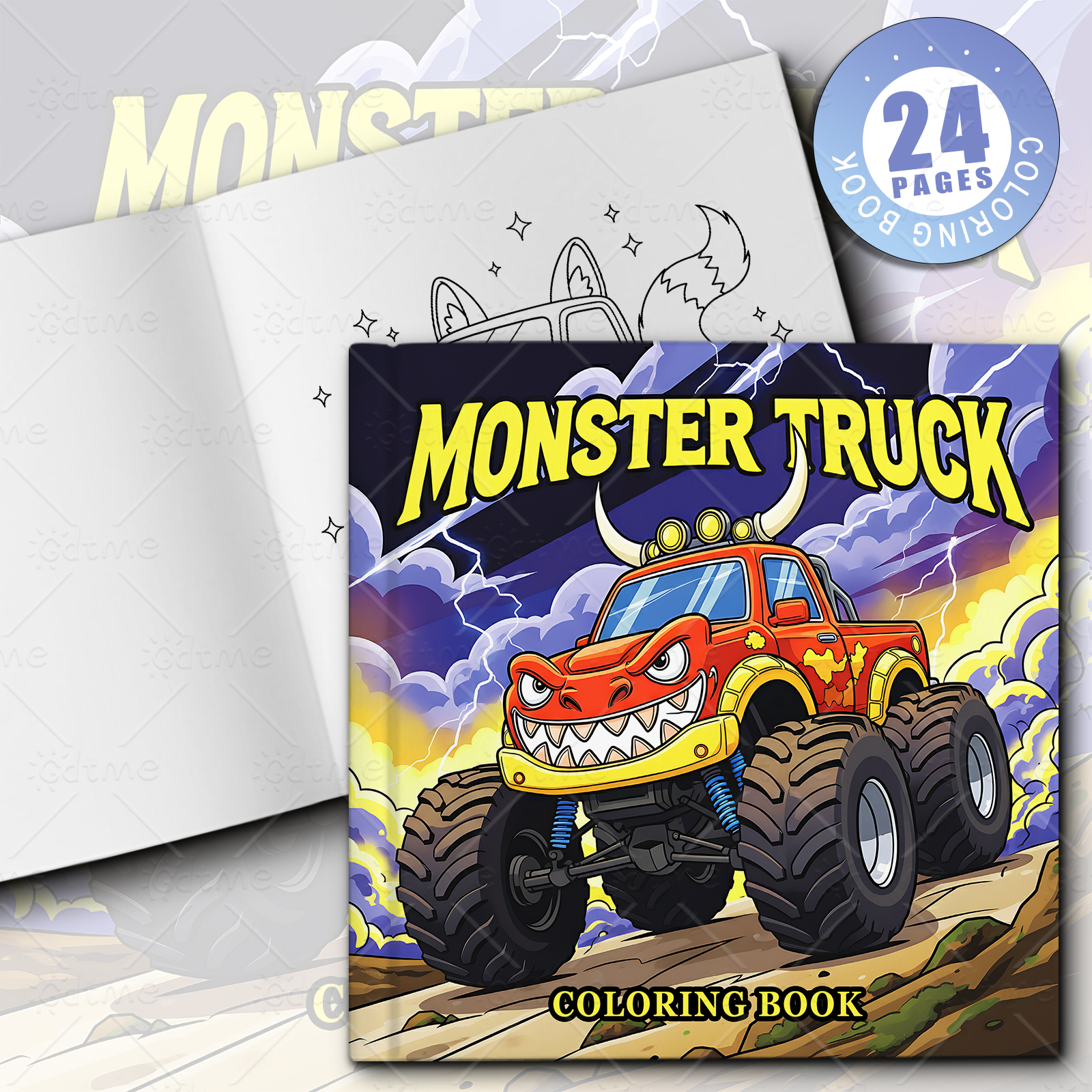 MONSTER TRUCK Coloring Book fo - Book Party Games のレビューと価格