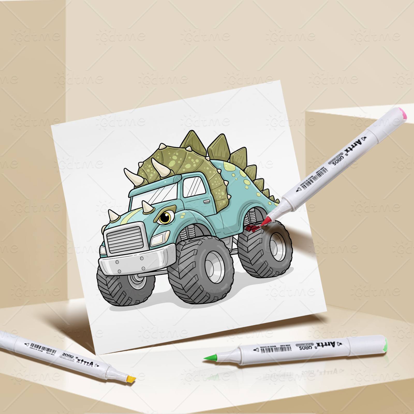 MONSTER TRUCK Coloring Book fo - Book Party Games のレビューと価格