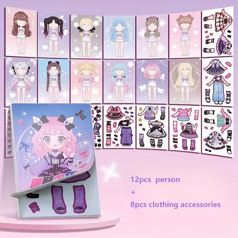 Dress Up Sticker Book Girl Sti - Book Party Games のレビューと価格