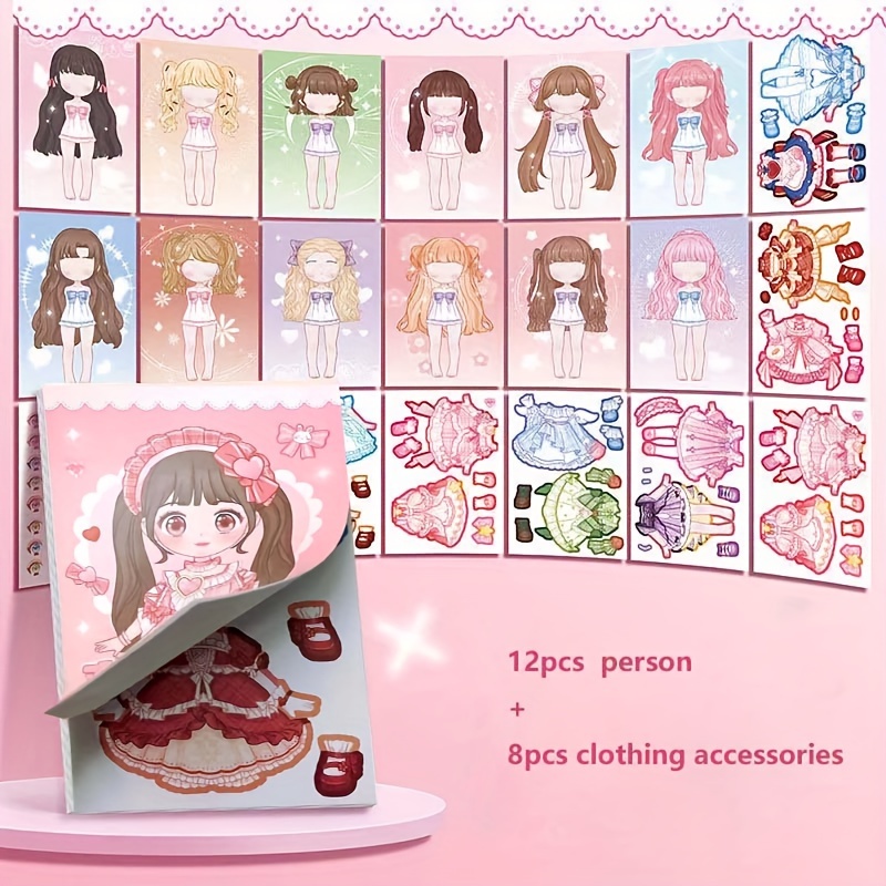 Dress Up Sticker Book Girl Sti - Book Party Games のレビューと価格