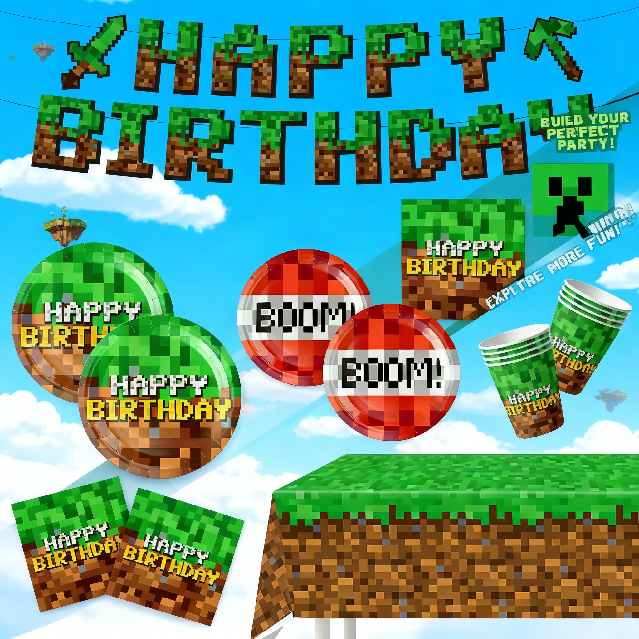 Minecraft Themed Birthday Part - Party Games No Supplies のレビューと価格