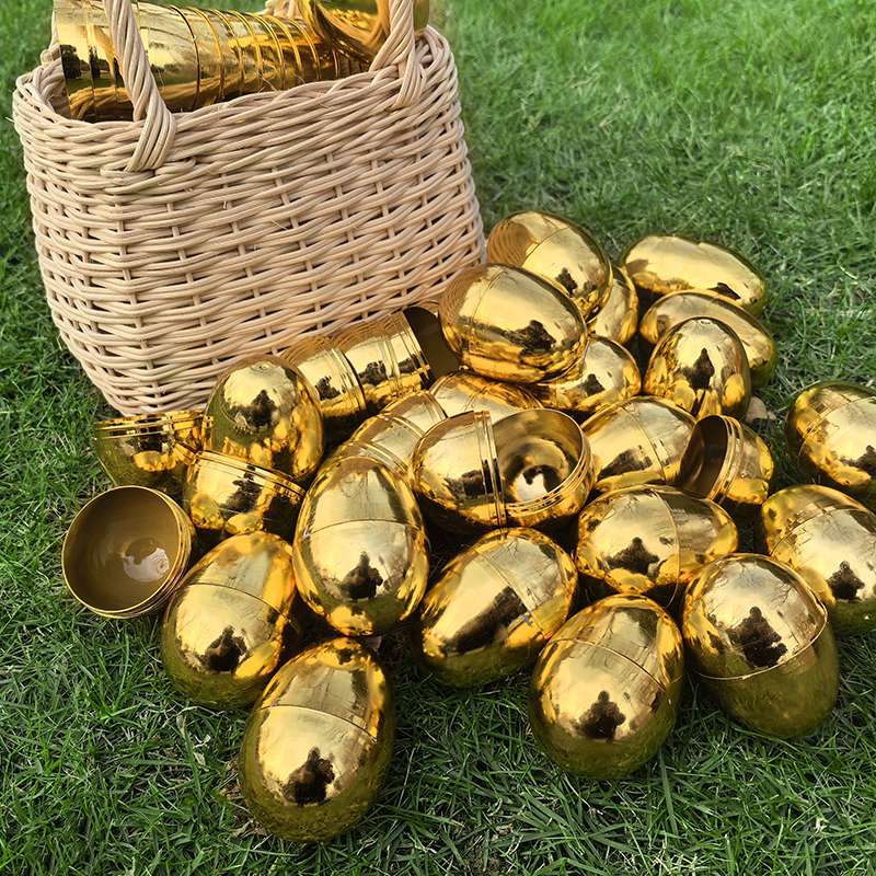 6-24Pcs Golden Easter Eggs Pla - Party Games No Supplies のレビューと価格