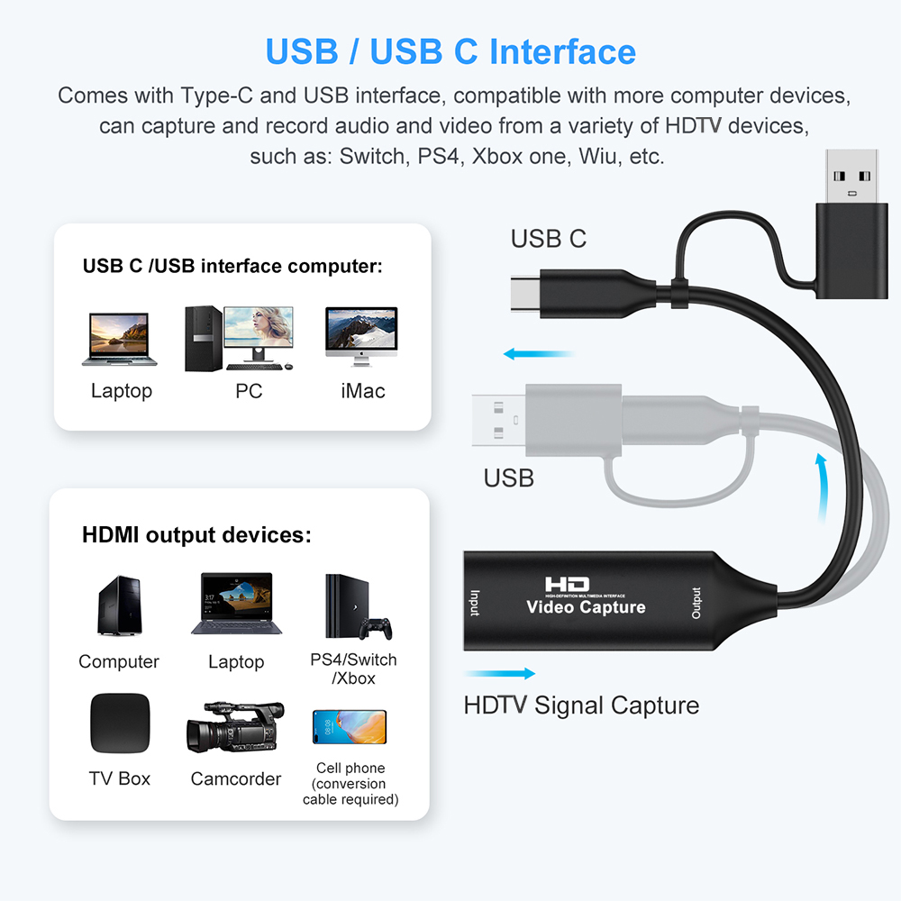 4K HDMI-compatible USB Video C - Party Games Pc のレビューと価格