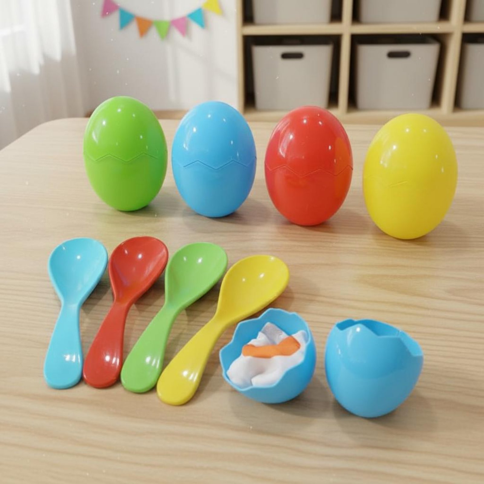 4 Sets Oval and Spoon Challeng - Party Family Games のレビューと価格